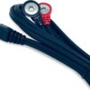 Compex Uyumlu Yedek Kablo Kabloları, 4'lü Paket, Compex Uyumlu Geçmeli çıtçıtlı snap Konnektörler